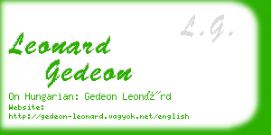leonard gedeon business card